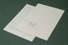 中国木版便箋  #11-4 10枚 縦横罫下敷付き 
