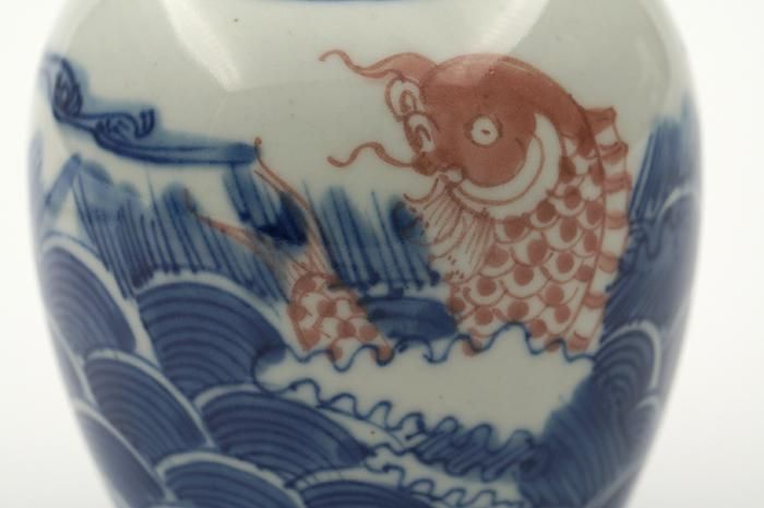 宅配 早割シーズン券 書 青花釉里紅氷梅筆筒文房器 正規逆輸入品】 工芸品