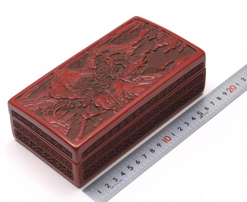 仙台堆朱硯箱 小箱 中古品 書道用具専門店 西本皆文堂 オンラインショップ 仙台堆朱硯箱 小箱 中古品 書道用具専門店 西本皆文堂 オンラインショップ