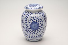 陶瓷茶罐　唐草