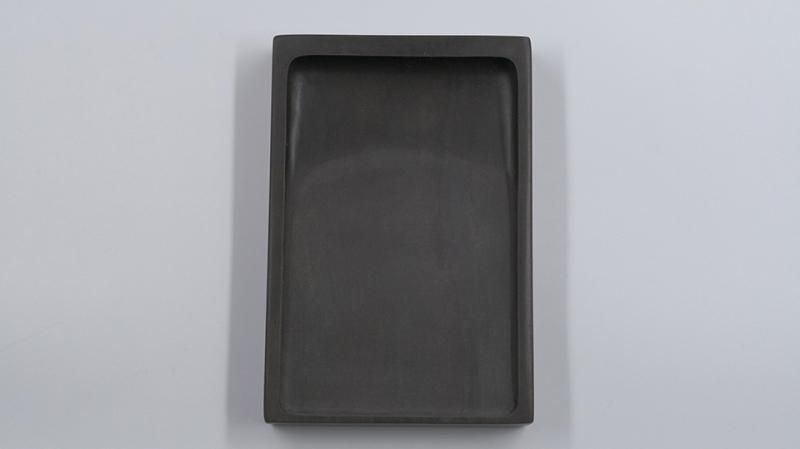 【  書道  /硯  】     麻子抗   6吋 麻子抗端渓硯 長方硯6吋 SU 定価18700円 書道用品 木箱入 錦箱