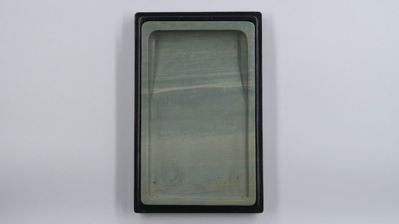書道家の方松花江緑石　方池硯　7寸　（自動価格調整します）