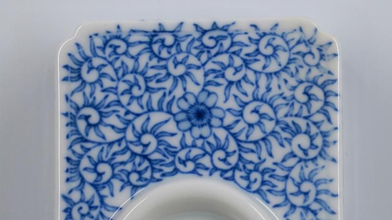 陶硯 青花陶硯 5.6インチ - 書道用具専門店 西本皆文堂