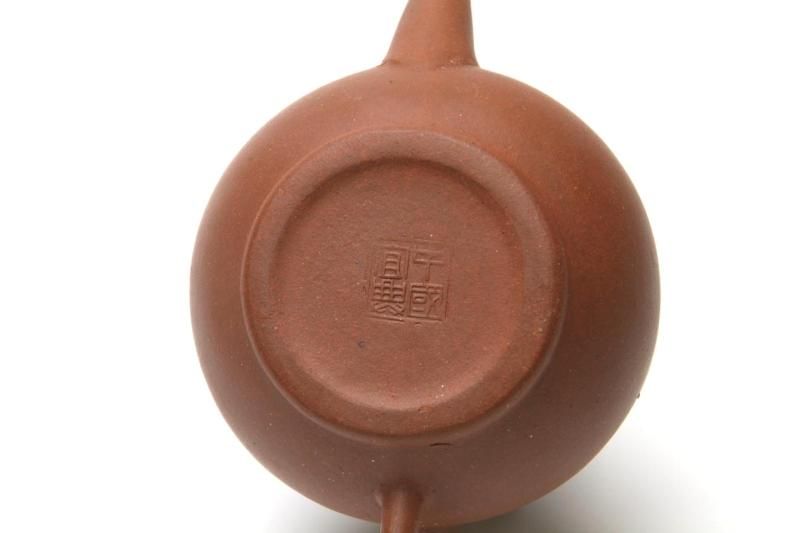 時代物、壺、茶壺、廣印 中国宣興 紫砂 朱泥 水平壺 （小）文革期 - 書道用具専門店 西本皆文堂
