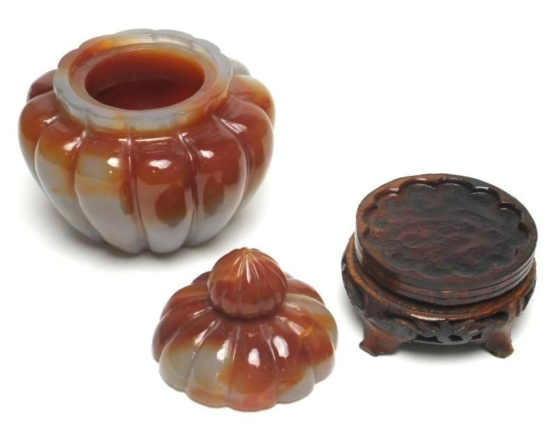 壷です 中国工芸品 瑪瑙 壺 1980年代製 - 書道用具専門店 西本皆文堂