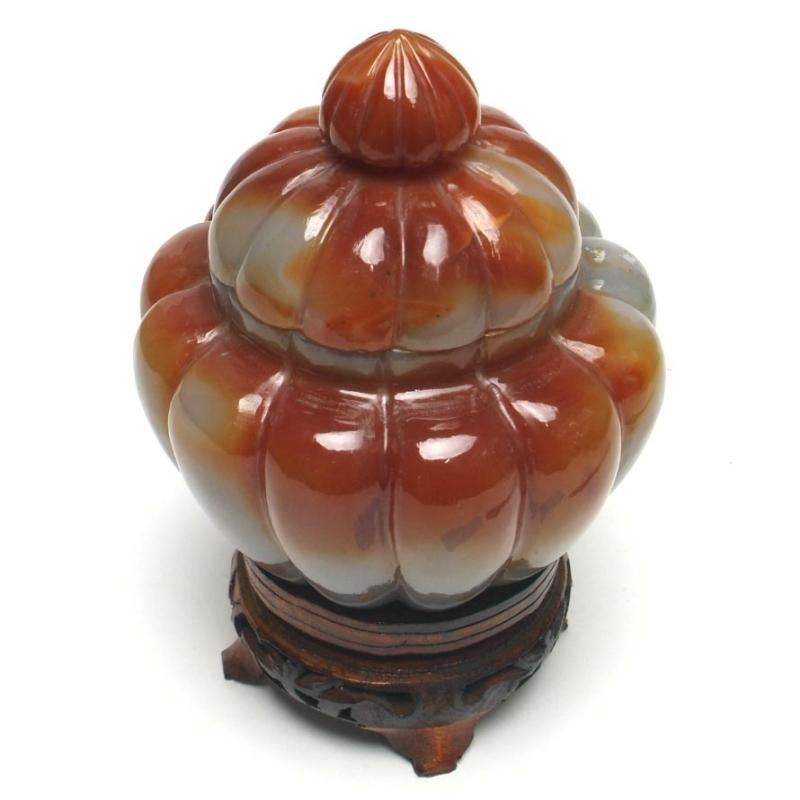 中国工芸品 瑪瑙 壺 1980年代製 - 書道用具専門店 西本皆文堂