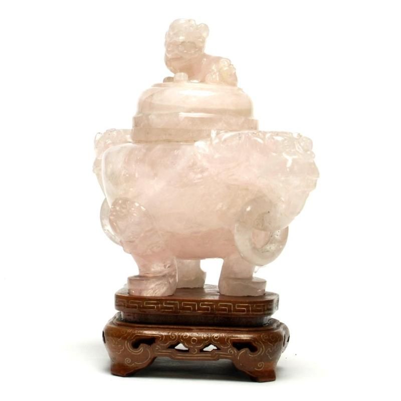 中国工芸品 紅水晶 香炉 1980年代製 - 書道用具専門店 西本皆文