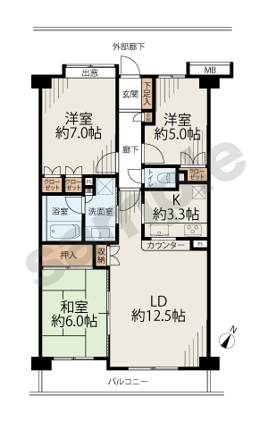 マンション間取り図作成代行サービス シックカラー