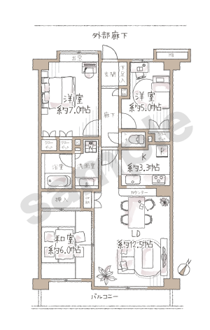 間取り図の トレース とは 不動産広告に載せる間取り図作成の代行 間取り図屋さん