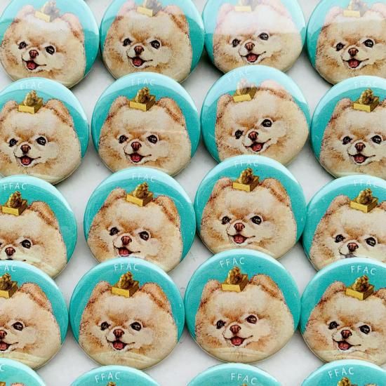 缶バッジ 金印ポメラニアン - （公財）福岡市文化芸術振興財団