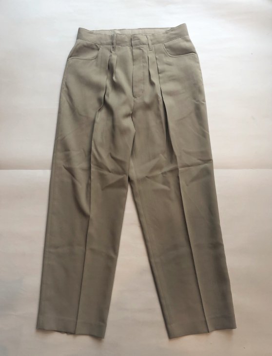 FARAH / TWO-TUCK WIDE TAPERED PANTS HOPSACK