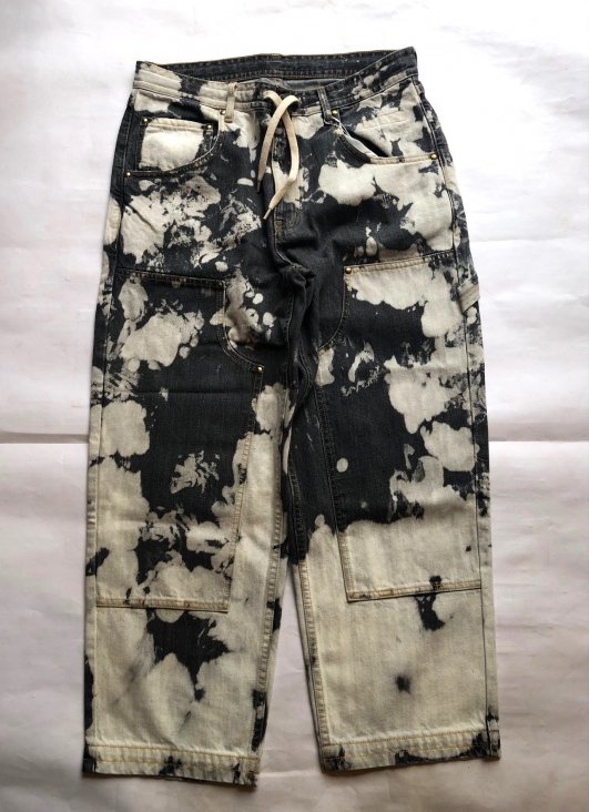 COMMON EDUCATION  / Bleached Denim Double Knee Pants