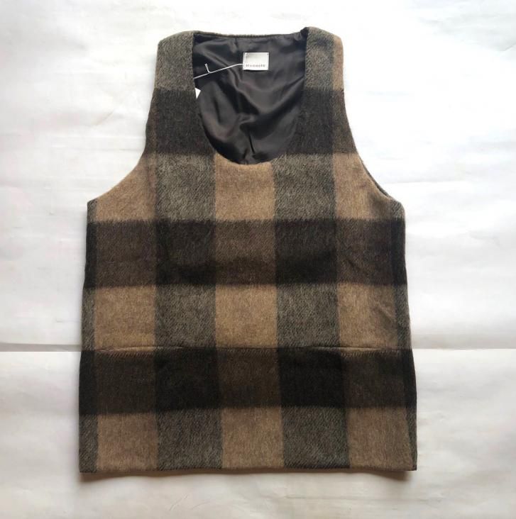 HONNETE/Shaggy Check Sleeveless Top