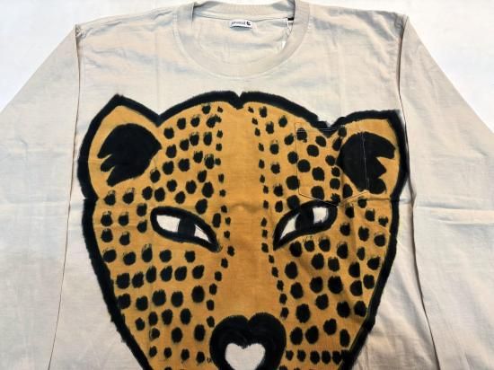 JAWANDI / Hand Drawn L/S Pocket Tee LEOPARD
