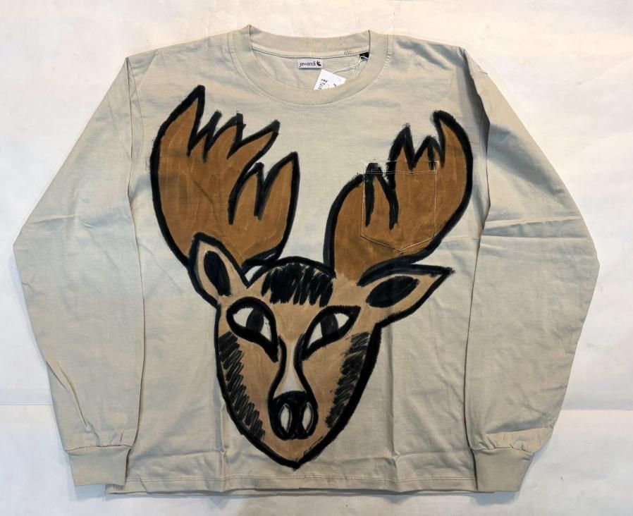 JAWANDI / Hand Drawn L/S Pocket Tee DEER