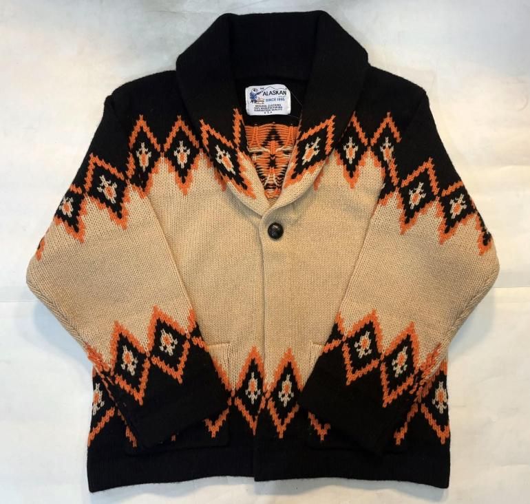 ALASKAN / Diamond Pattern Shawl Cardigan