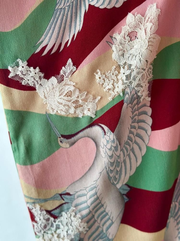 七五三　７歳女の子 アンティーク着物コーディネート一式 7歳〉アンティーク着物 7-b - Codorait キッズドレス 七五三