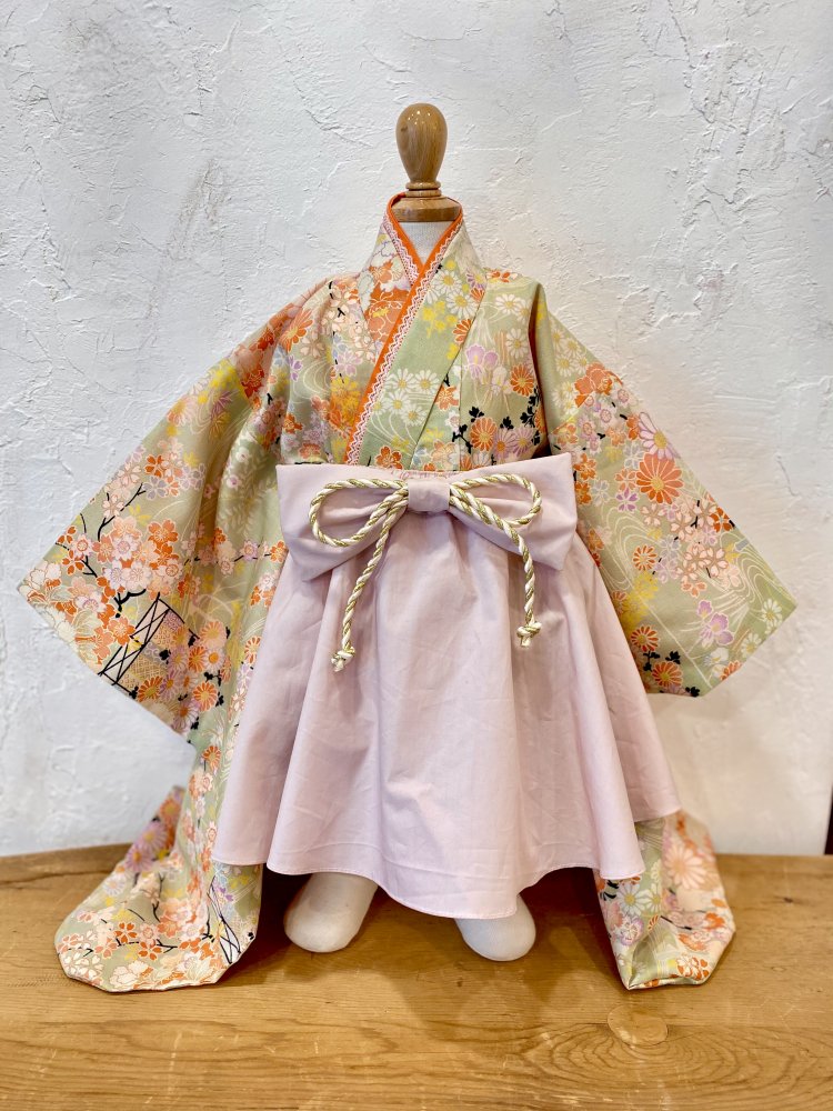 アンティーク着物 スカート袴セット４ - Codorait キッズドレス 着物 フォトスタジオ