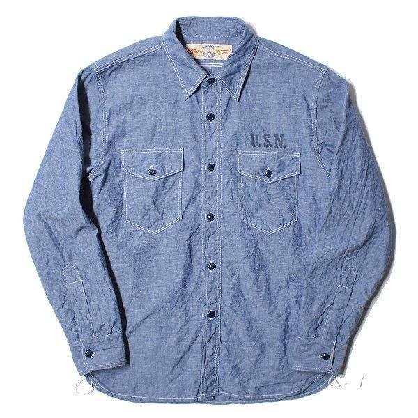 ザ リアルマッコイズ U.S.N. CHAMBRAY SHIRT L/S シャンブレーシャツ