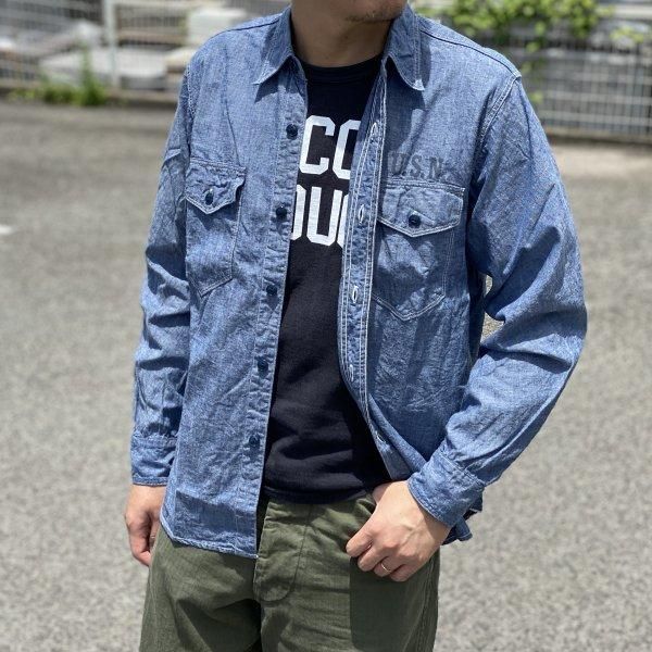 ザ リアルマッコイズ U.S.N. CHAMBRAY SHIRT L/S シャンブレーシャツ