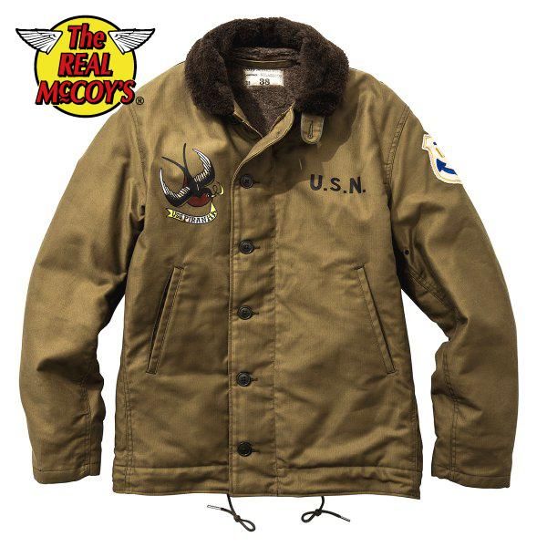 ザ リアルマッコイズ N-1 KHAKI USS PIRANHA デッキジャケット THE 