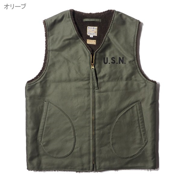 ザ リアルマッコイズ VEST, ALPACA, PILE-LINED アルパカ ベスト MJ19105 THE REAL McCOY'S - セルロイド CELLULOID