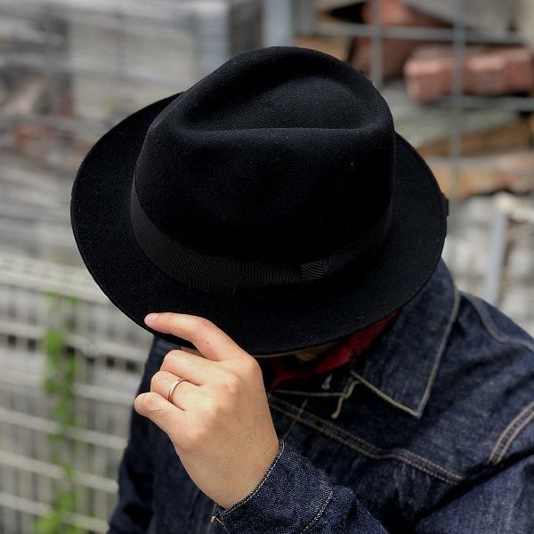 ザ リアルマッコイズ DOUBLE DIAMOND RABBIT FUR HAT ダブル