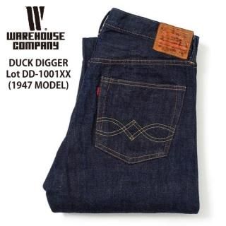 ウエアハウス ダックディガー Lot DD-1001XX 1947 MODEL デニムパンツ ジーンズ ONE WASH DUCK DIGGER WAREHOUSE - セルロイド CELLULOID