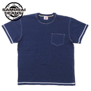 サムライジーンズ ヘビーウエイト インディゴ ポケット Tシャツ INDIGO POCKET T-SHIRTS SJIT-105M2 SAMURAI JEANS
