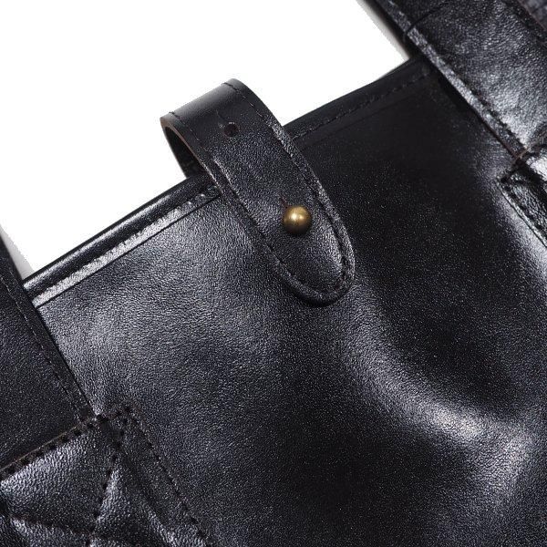 ワイツーレザー BG-08-S HORSE HIDE TOTE BAG SMALL BLACK