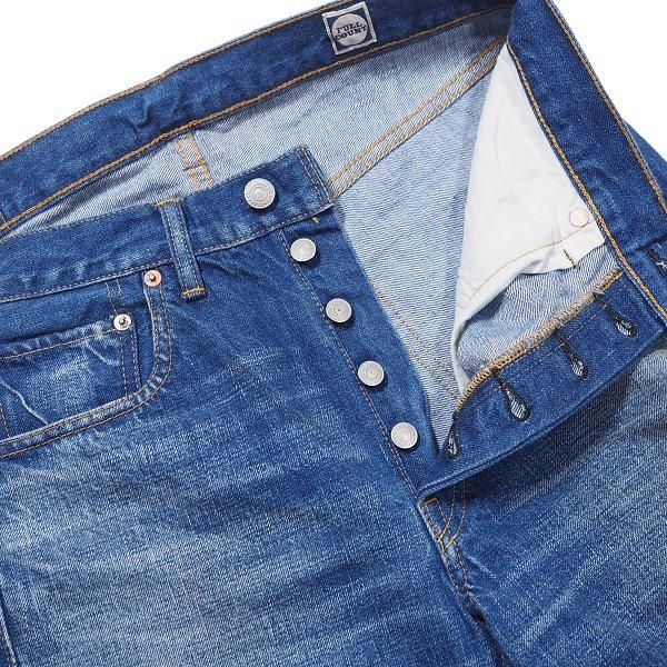 FULCOUNT ストレートデニムパンツ フェード加工 フルカウント フェイドストレートデニムパンツ 加工ジーンズ
