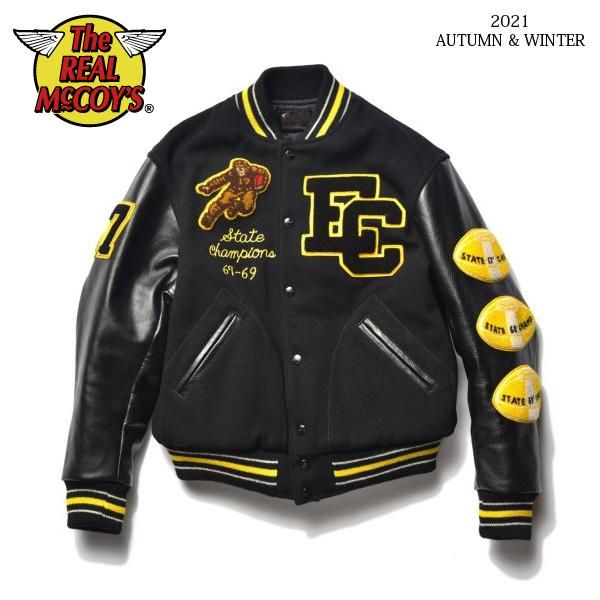 ザ リアルマッコイズ WOOL VARSITY JACKET / EVERETT CHIEFS MJ21119