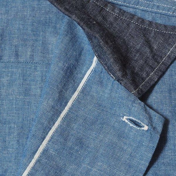 予約商品]ウエアハウス シャンブレーシャツ 3042 USN 2TONE