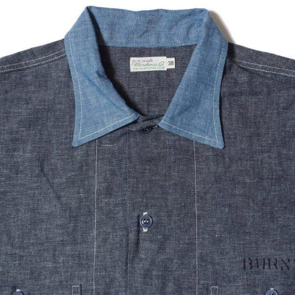 予約商品]ウエアハウス シャンブレーシャツ 3042 USN 2TONE