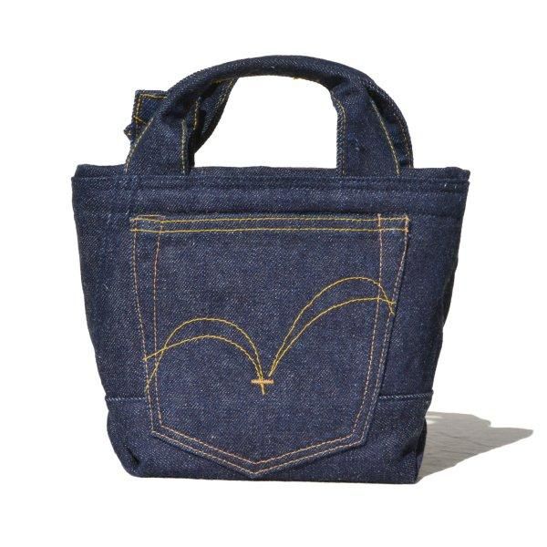 ［SALE］デニムリメイク☆ミニバケツ✨ 99 mini デニムリメイクバッグ フラップバッグ | Atelier307