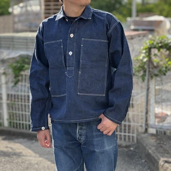 ザ リアルマッコイズ UNIFORM, WORK, BLUE DENIM デニム プル ザ リアルマッコイズ UNIFORM, WORK, BLUE DENIM デニム プル