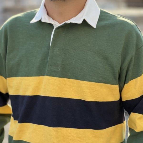 ザ リアルマッコイズ CLIMBERS' STRIPED RUGBY SHIRT ラガー