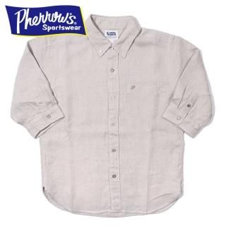 美品 PHERROW'S コットン ワークシャツジャケット ホワイト 16 美品 PHERROW'S コットン ワークシャツジャケット ホワイト 16
