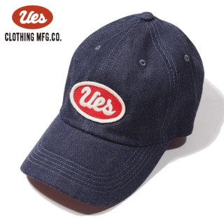 ウエス デニムキャップ ベースボールキャップ 帽子 UES レッド 82DC UES