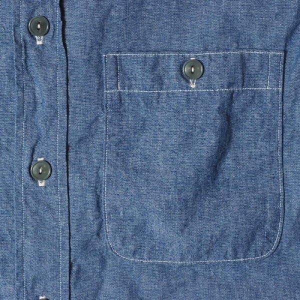 ウエアハウス 3044 USN CHAMBRAY SHIRTS 無地 シャンブレー