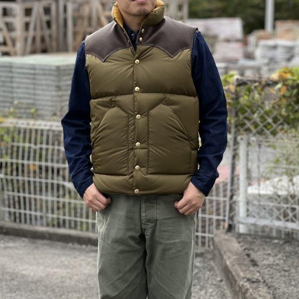 ウエアハウス×ロッキーマウンテン NYLON DOWN VEST ROCKY MOUNTAIN