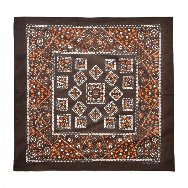 RN13960 クッキー柄 バンダナ ネイビー/グリーン バンダナ クッキー柄