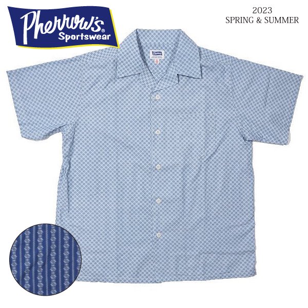 PHERROW’S 20周年記念モデル ワッペン ストライプ 半袖シャツ