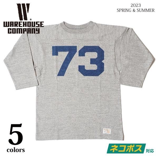 ネコポス送料200円]ウエアハウス Lot 4063 7分袖フットボールTシャツ