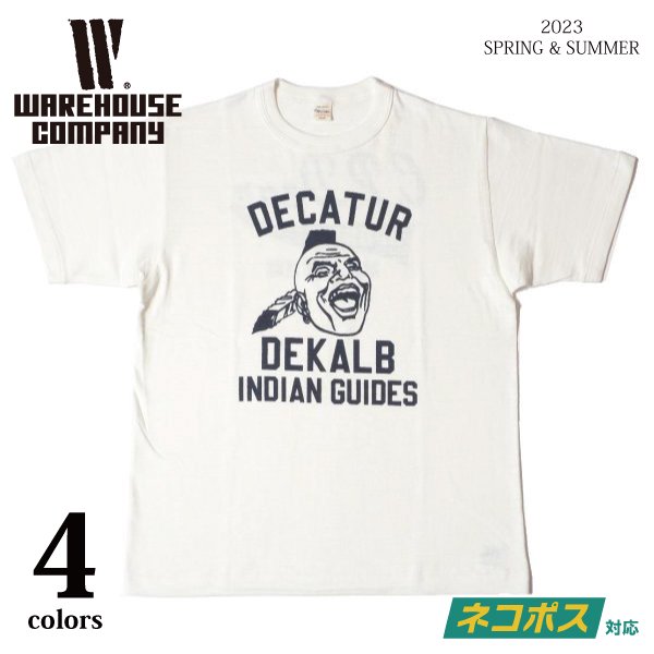 ネコポス送料200円]ウエアハウス Lot 4601 INDIAN GUIDES プリントTシャツ インディアン WAREHOUSE[2023年春夏新作]  - セルロイド CELLULOID