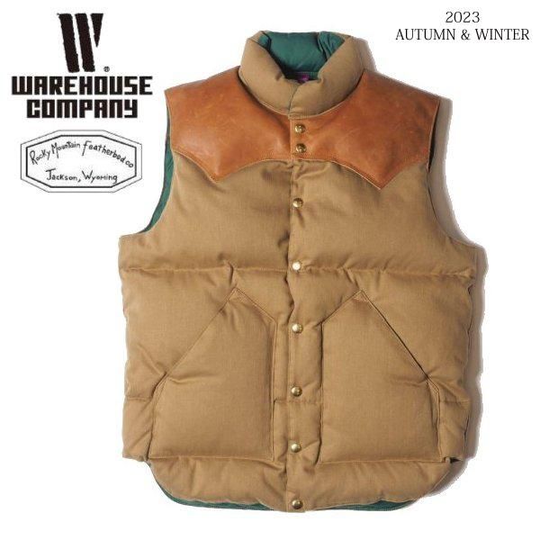 ウエアハウス×ロッキーマウンテン DOBBY TWILL DOWN VEST ドビーツイル