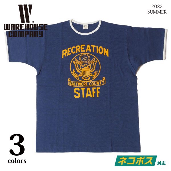 [ネコポス送料200円]ウエアハウス Lot Lot 4059 リンガーTシャツ RECREATION WAREHOUSE[2023年夏新作] -  セルロイド CELLULOID