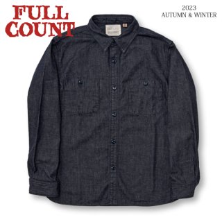 ե륫 4890-23A NATURAL INDIGO DENIM WORK SHIRT FULLCOUNT[2023ǯ߿]