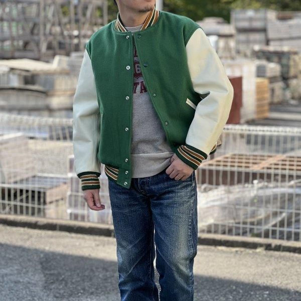 ザ リアルマッコイズ MJ23120 WOOL VARSITY JACKET ウールバーシティジャケット スタジャン THE REAL McCOY'S 2023年秋冬 - セルロイド CELLULOID ザ リアルマッコイズ MJ23120 WOOL VARSITY JACKET ウールバーシティジャケット スタジャン THE REAL McCOY'S 2023年秋冬 - セルロイド CELLULOID