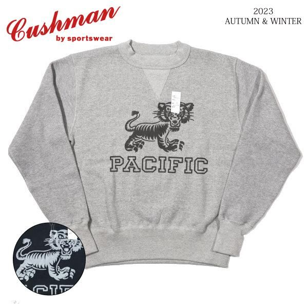 クッシュマン 26901P PRINT SET IN SLEEVE SWEAT PACIFIC TIGERS プリント セットインスウェット スエット  2023年秋冬新作 - セルロイド CELLULOID